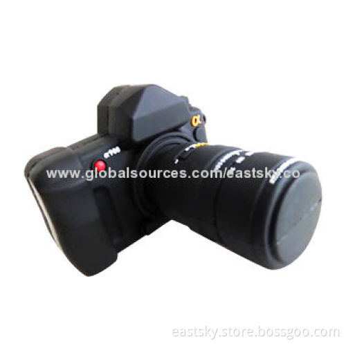Custom Camera Shape USB Drive, Made of Soft PVC Material, OEM Orders Welcomed